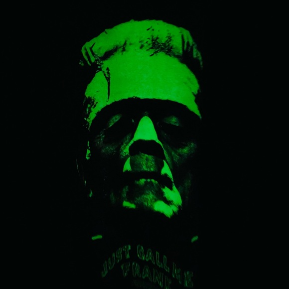 Vintage Universal Studios Frankenstein Just Call Me Frank Horror Glow T-Shirt XL - Picture 5 of 5